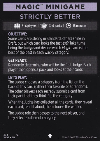 Magic Minigame: Strictly Better (TWOE)