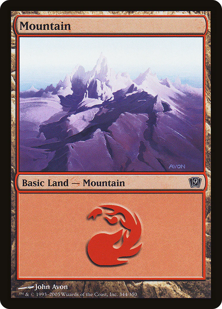 Mountain (344) (9ED) - Foil