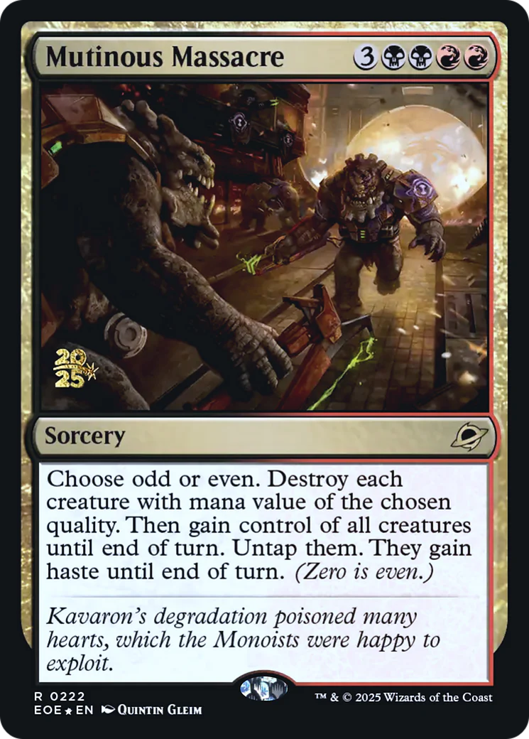 Mutinous Massacre (0222) (Prerelease) (PEOE) - Foil