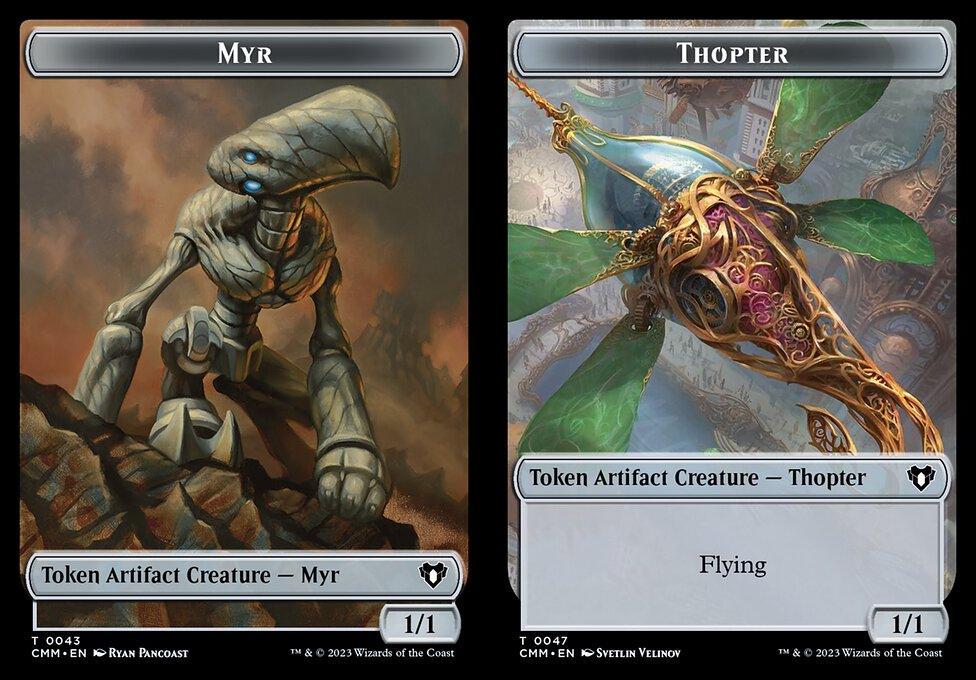 Myr (0043) // Thopter (0047) Double-Sided Token (TCMM) - Foil