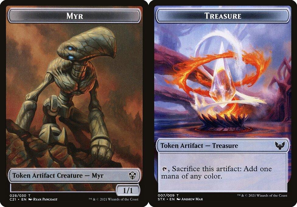 Myr (028) // Treasure (007) Double-Sided Token (TC21)