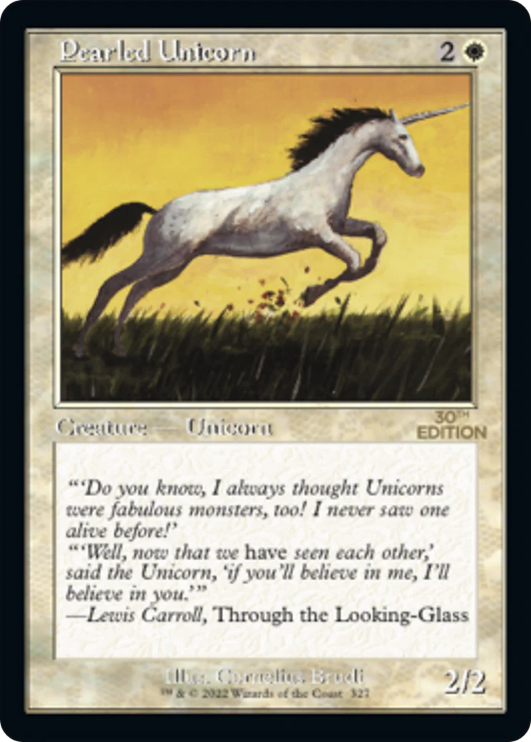 Pearled Unicorn (Retro Frame) (30A)