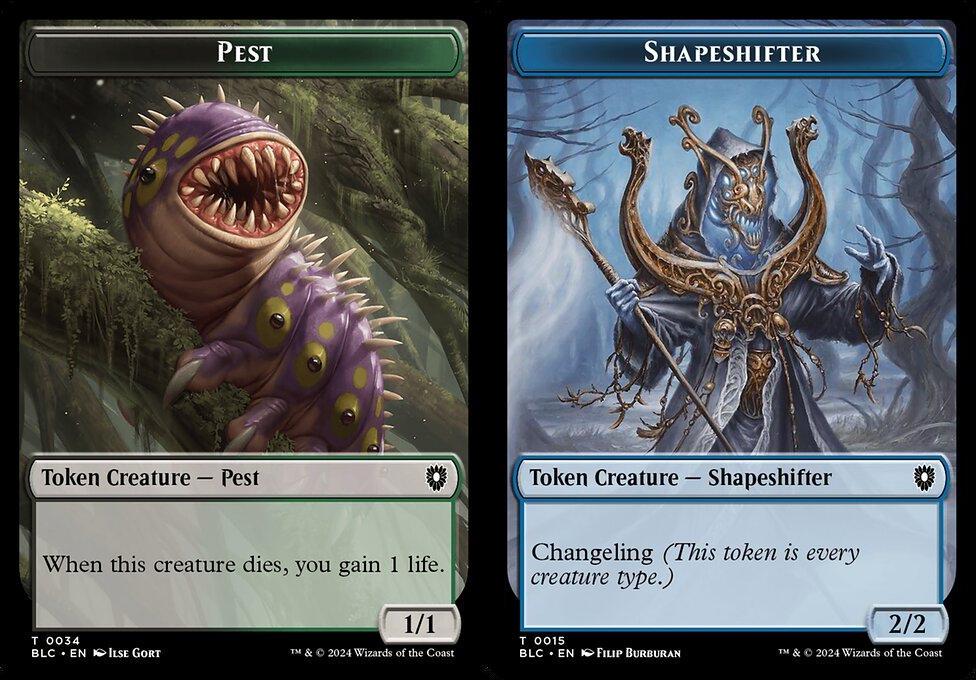 Pest (0034) // Shapeshifter (0015) Double-Sided Token (TBLC)