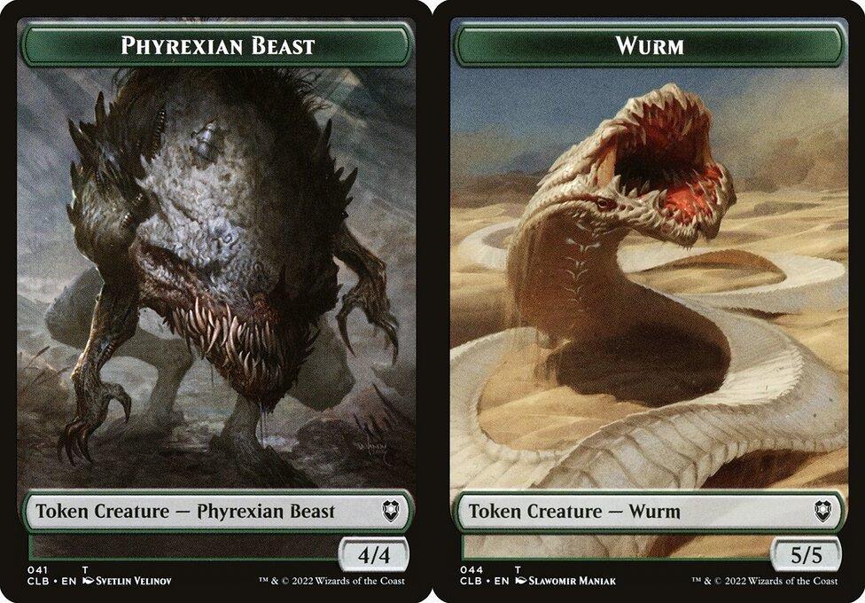 Phyrexian Beast (041) // Wurm (044) Double-sided Token (CBLB)