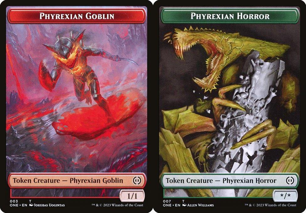 Phyrexian Goblin (003) // Phyrexian Horror (007) Double-Sided Token (TONE)