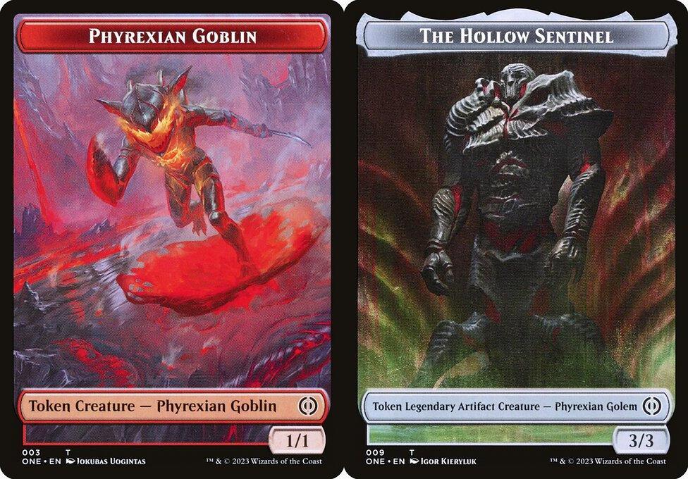 Phyrexian Goblin (003) // The Hollow Sentinel (009) Double-Sided Token (TONE)
