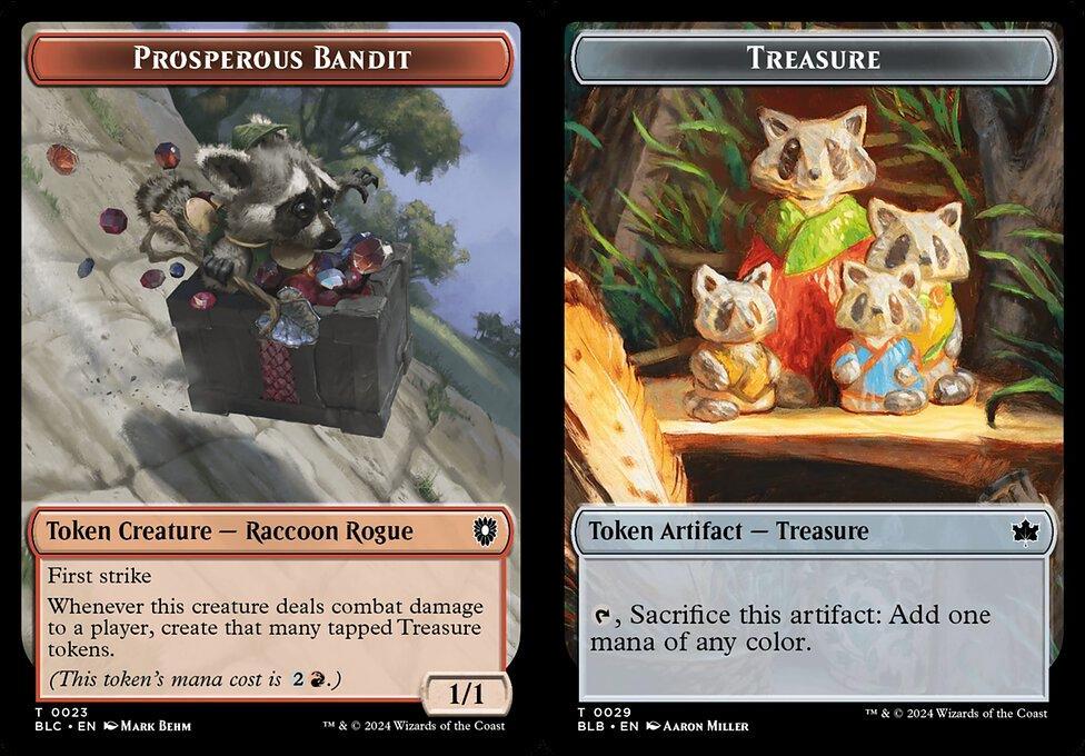 Prosperous Bandit (0023) // Treasure (0029) Double-Sided Token (TBLC)
