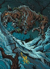 Ravager of the Fells (21/25) Art Card (AINR) - Gold-Stamped Signature