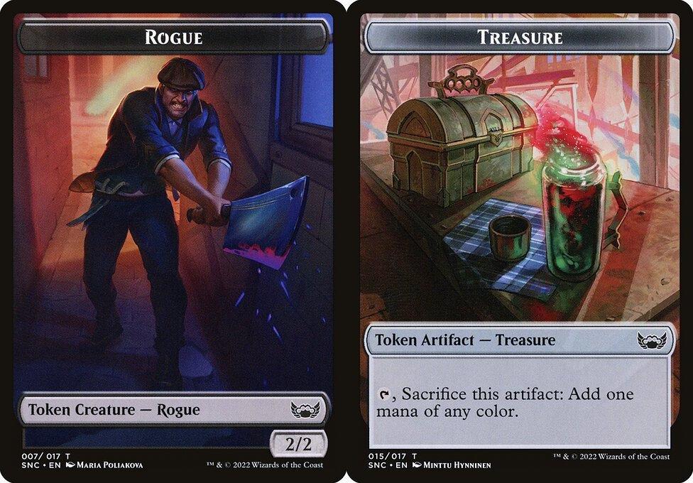 Rogue (007) // Treasure (015) Double-Sided Token (TSNC) - Foil