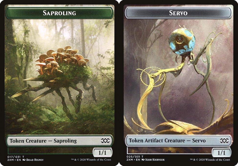 Saproling (017) // Servo (025) Double-Sided Token (T2XM) - Foil