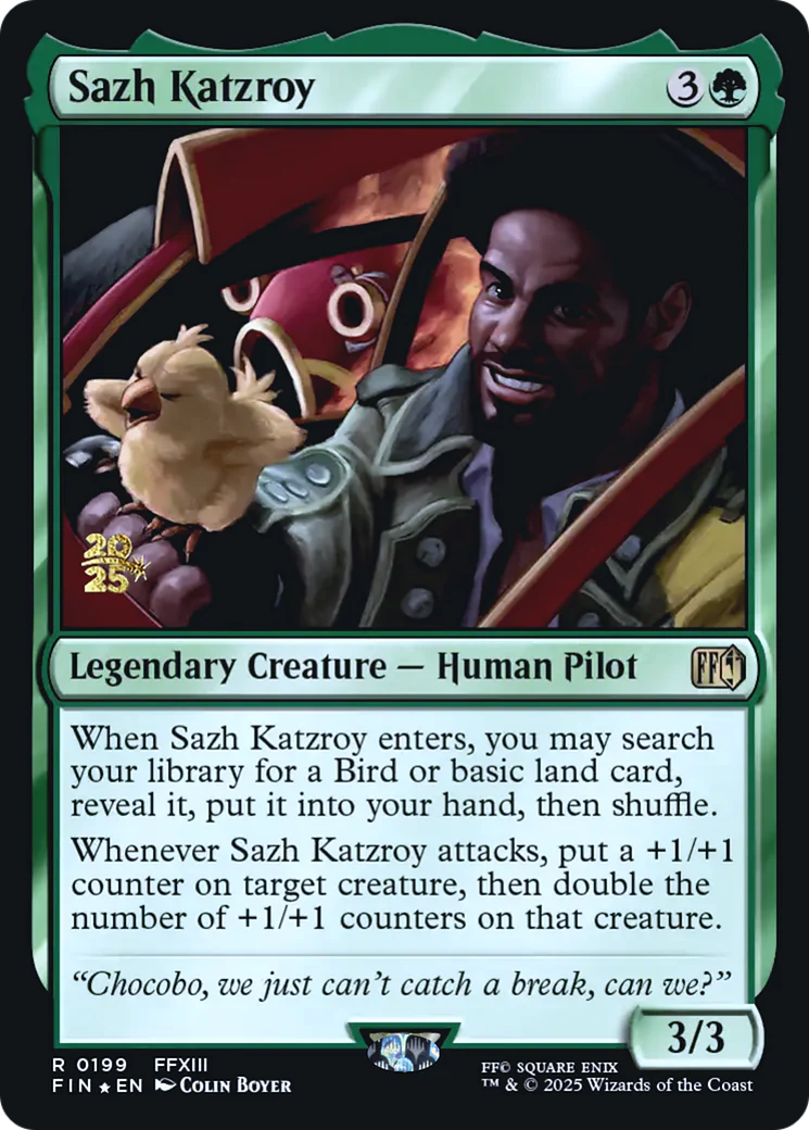 Sazh Katzroy (0199) (Prerelease) (PFIN) - Foil
