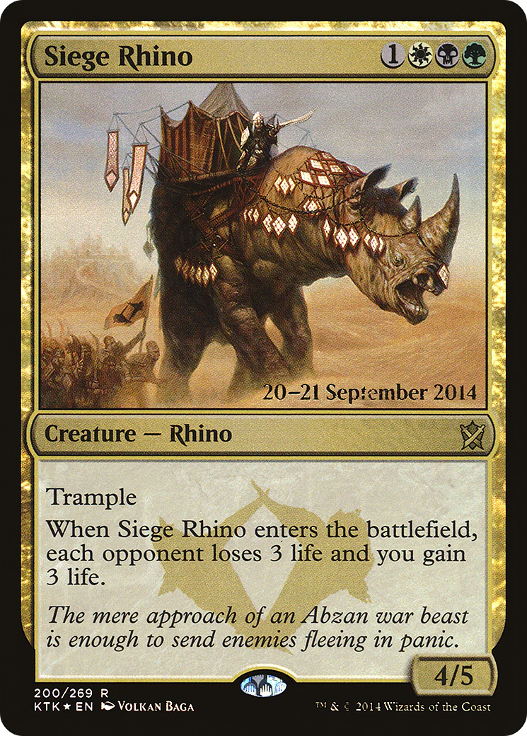 Siege Rhino (200) (Prerelease) (PKTK) - Foil
