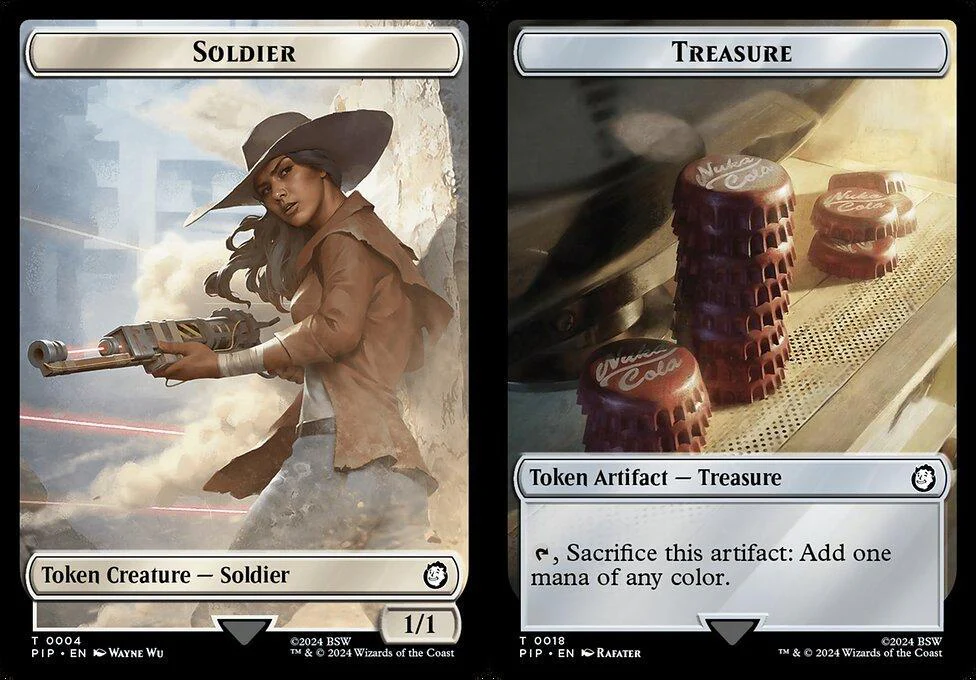 Soldier (0004) // Treasure (0018) Double-Sided Token (TPIP) - Foil