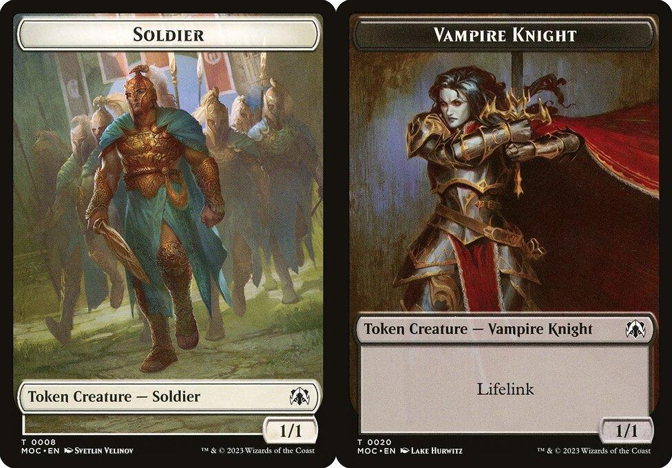 Soldier (0008) // Vampire Knight (0020) Double-Sided Token (TMOC)