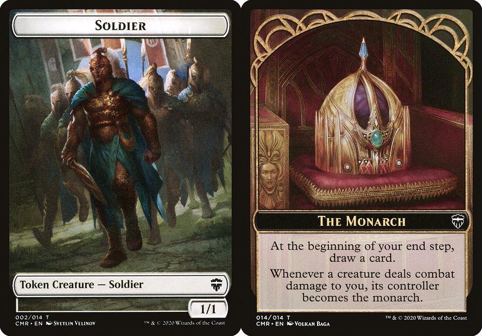 Soldier (002) // The Monarch (014) Double-Sided Token (TCMR) - Foil