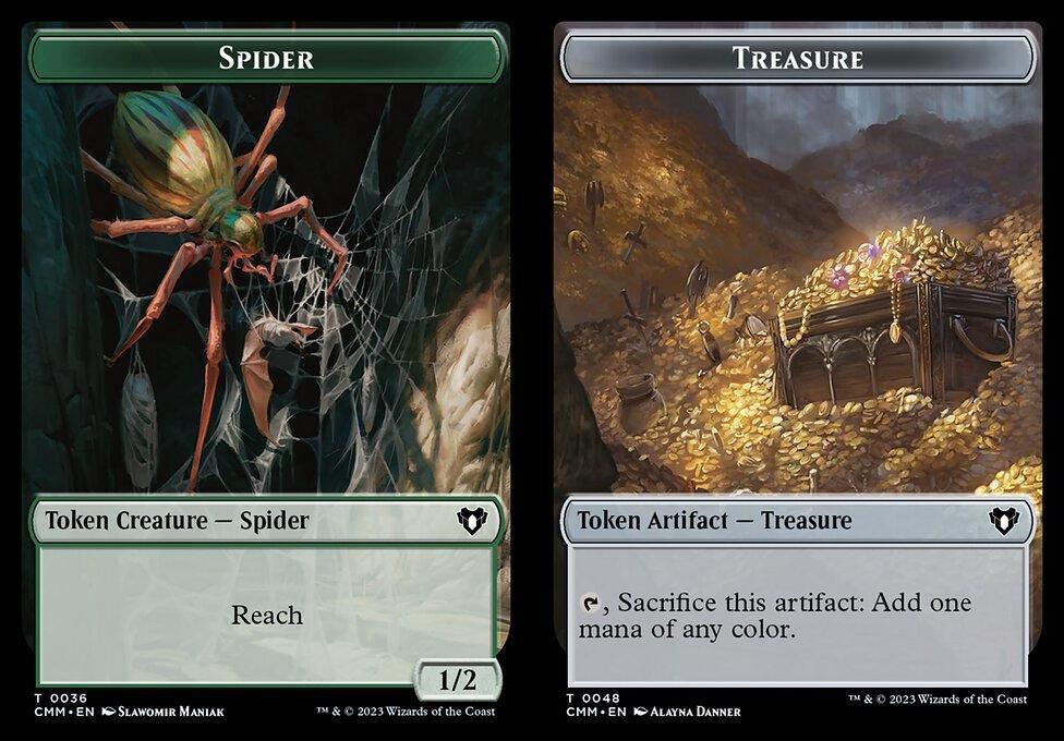 Spider (0036) // Treasure (0048) Double-Sided Token (TCMM)
