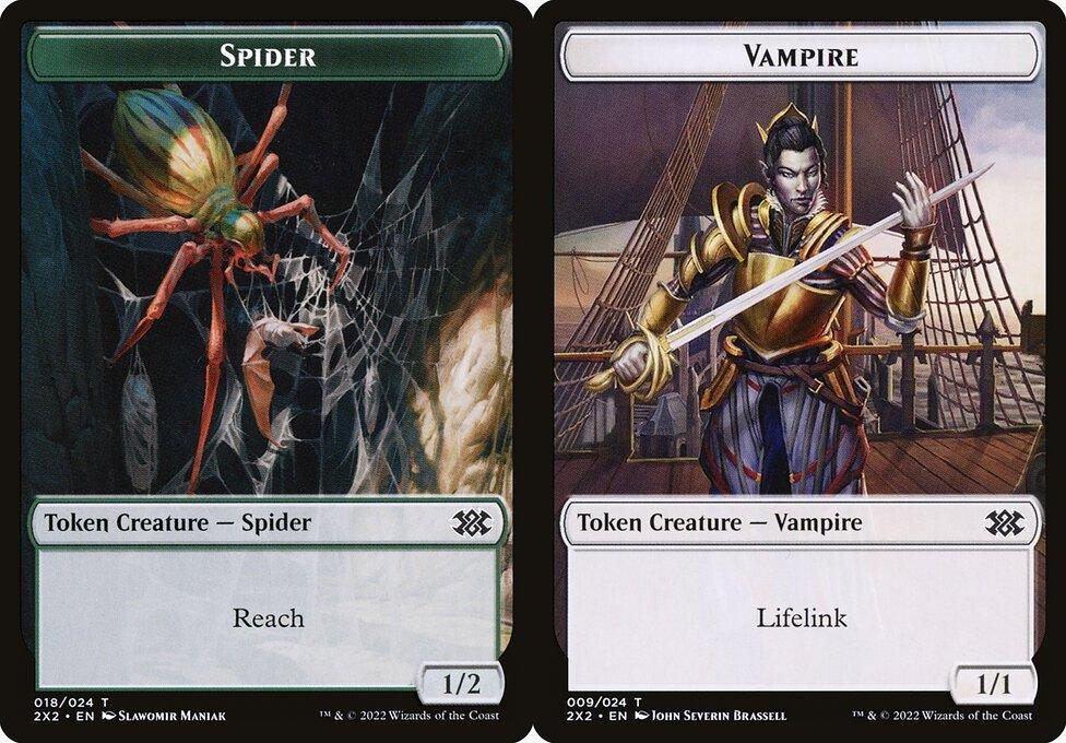 Spider (018) // Vampire (009) Double-Sided Token (T2X2) - Foil