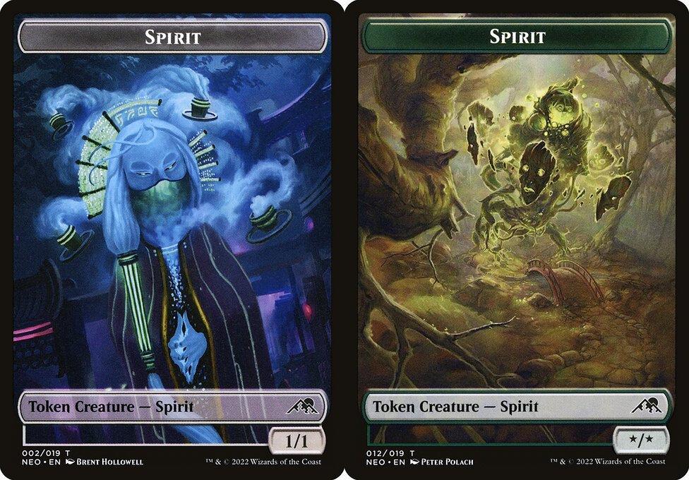 Spirit (002) // Spirit (012) Double-Sided Token (TNEO) - Foil