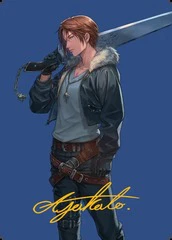 Squall, SeeD Mercenary (47/53) Art Card (AFIN) - Gold-Stamped Signature