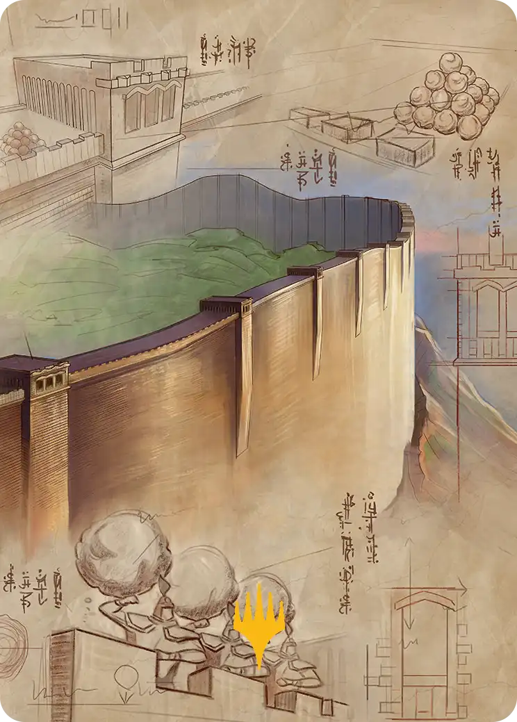 The Walls of Ba Sing Se (38/54) Art Card (TLA) - Gold-Stamped Signature