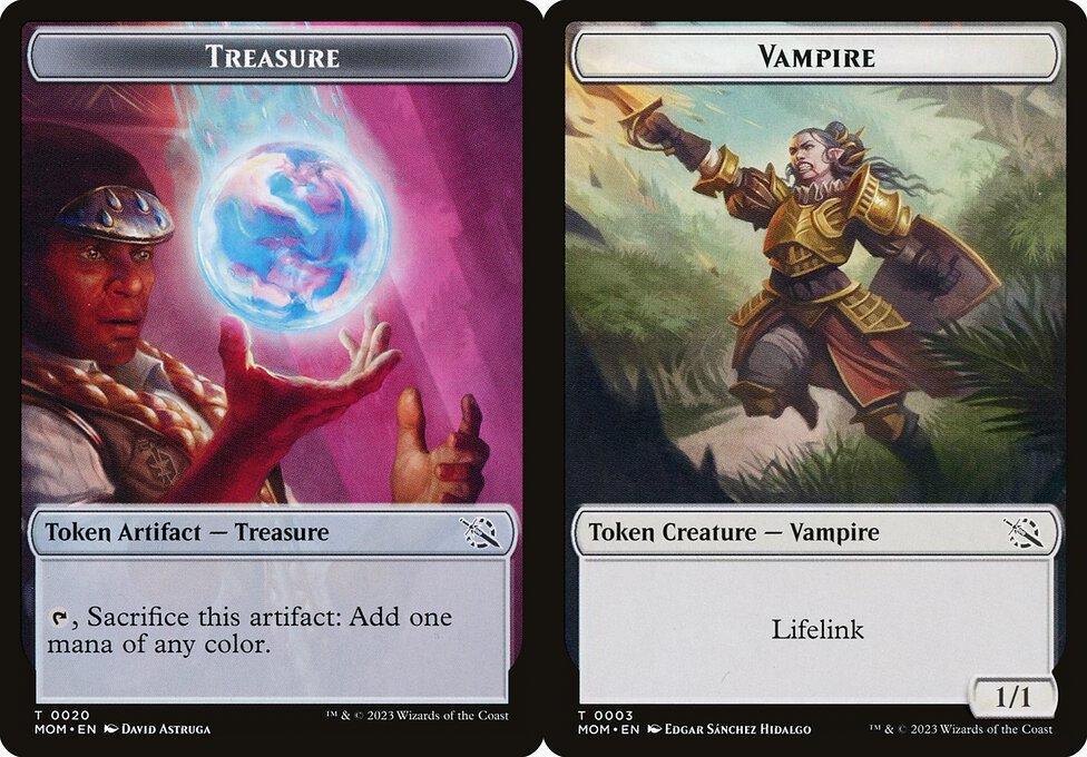 Treasure (0020) // Vampire (0003) Double-Sided Token (TMOM) - Foil