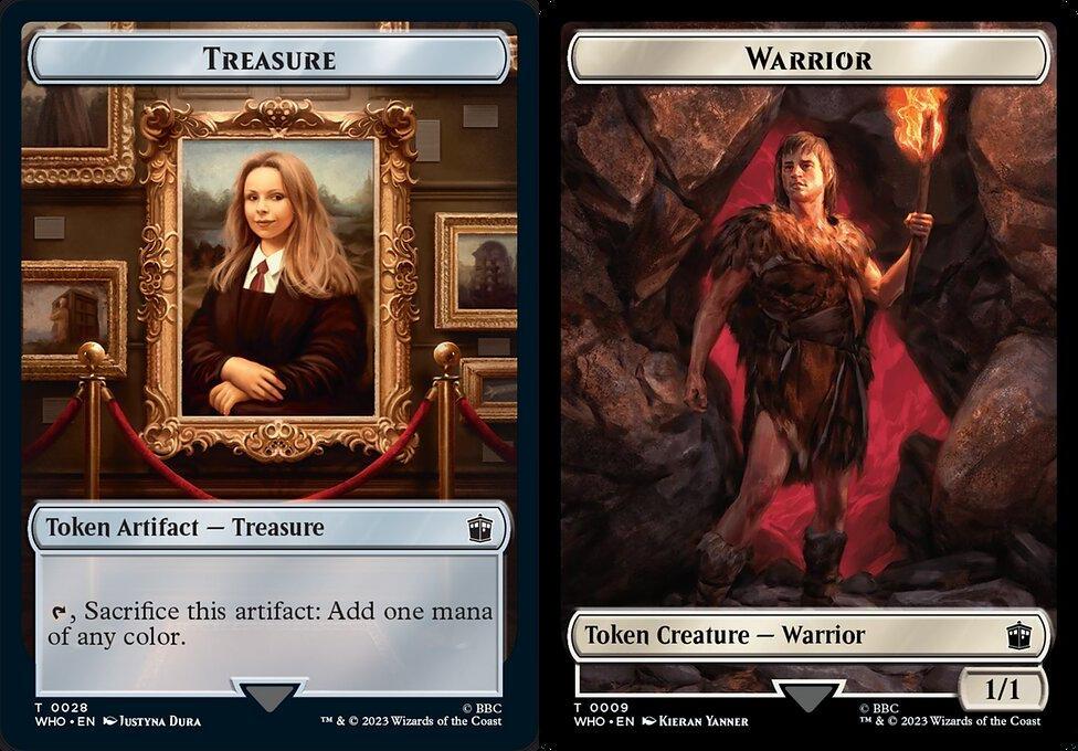 Treasure (0028) // Warrior (0009) Double-Sided Token (TWHO)