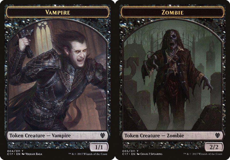 Vampire (004) // Zombie (005) Double-Sided Token (TC17)