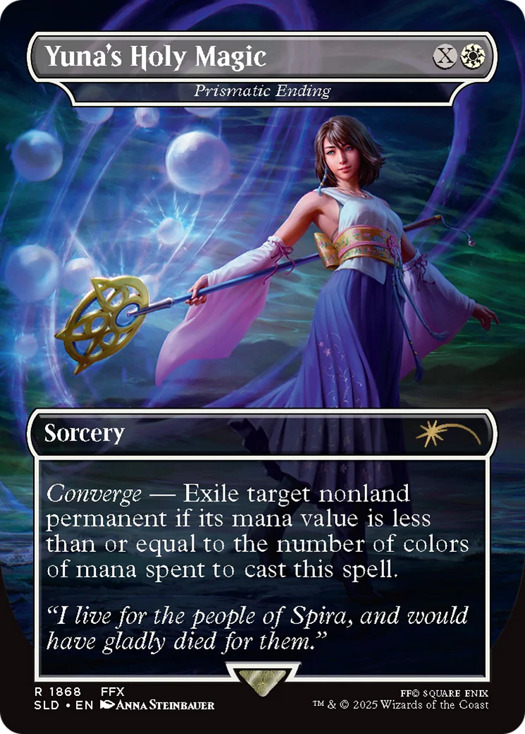 Yuna's Holy Magic [Prismatic Ending] (1868) (Borderless) (SLD) - Foil