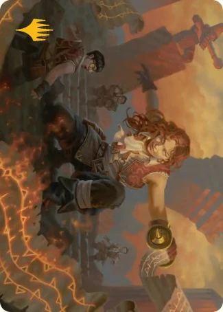 Zealous Lorecaster (14/54) Art Card (ASOS) - Gold-Stamped Signature