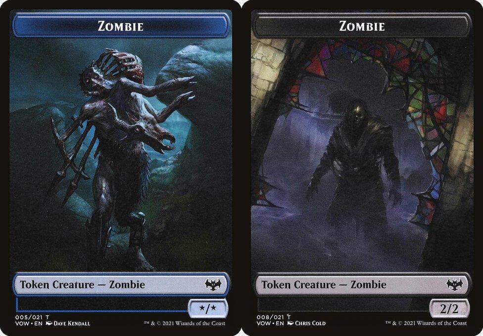 Zombie (005) // Zombie (008) Double-Sided Token (TVOW) - Foil